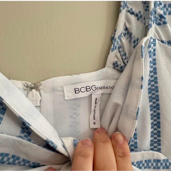 BCBGeneration Blue and White Striped Jumpsuit - Picture 5 of 5